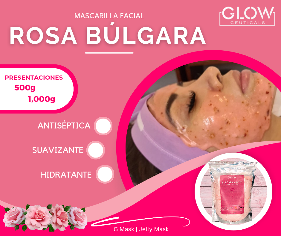 Mascarilla facial de rosa búlgara