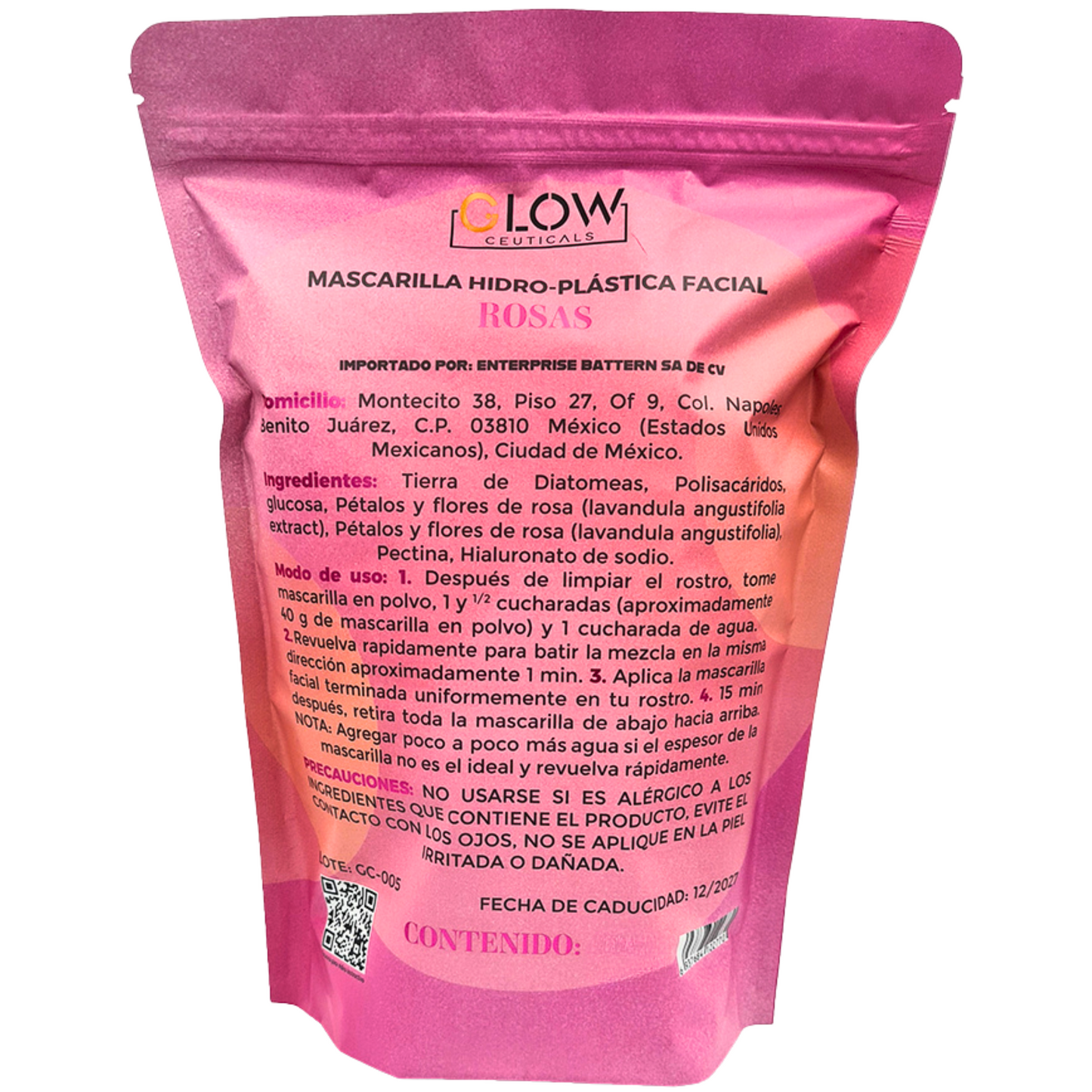 🌹 G Mask | Jelly Mask Rosa Búlgara 500g ✨💧 – Hidratación & Luminosidad Profesional