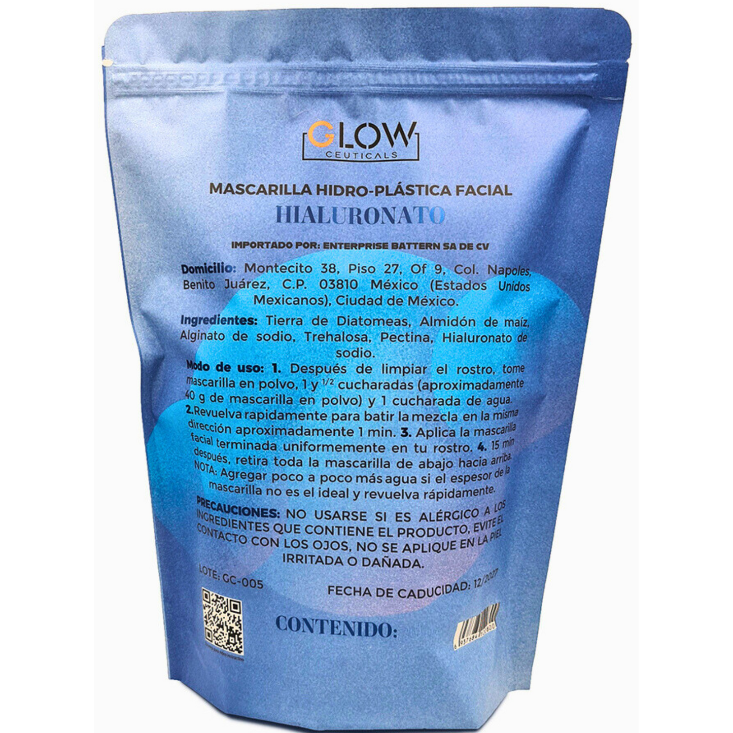 💧 G Mask | Jelly Mask Ácido Hialurónico 500g 🌟 ¡Hidrata y rejuvenece tu piel al instante!