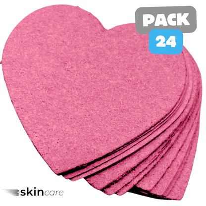 💖 Esponjas Faciales Comprimidas de Celulosa – Forma de Corazón- 24 Unidades 💖