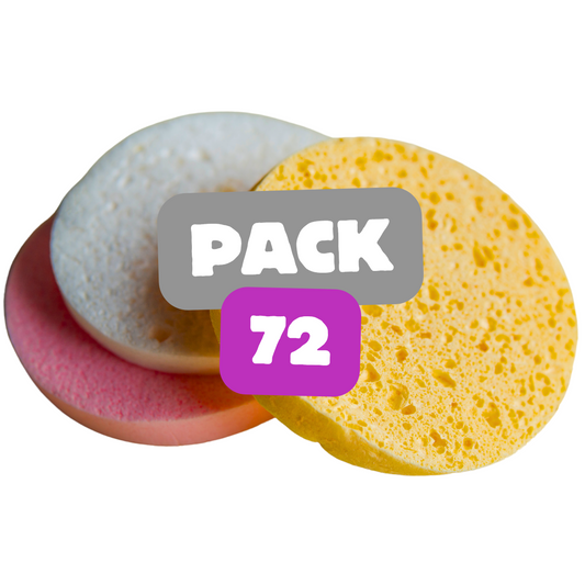 🧽 Esponjas Faciales Comprimidas de Celulosa – 72 Unidades 🧽