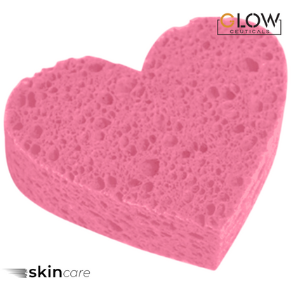 💖 Esponjas Faciales Comprimidas de Celulosa – Forma de Corazón- 24 Unidades 💖