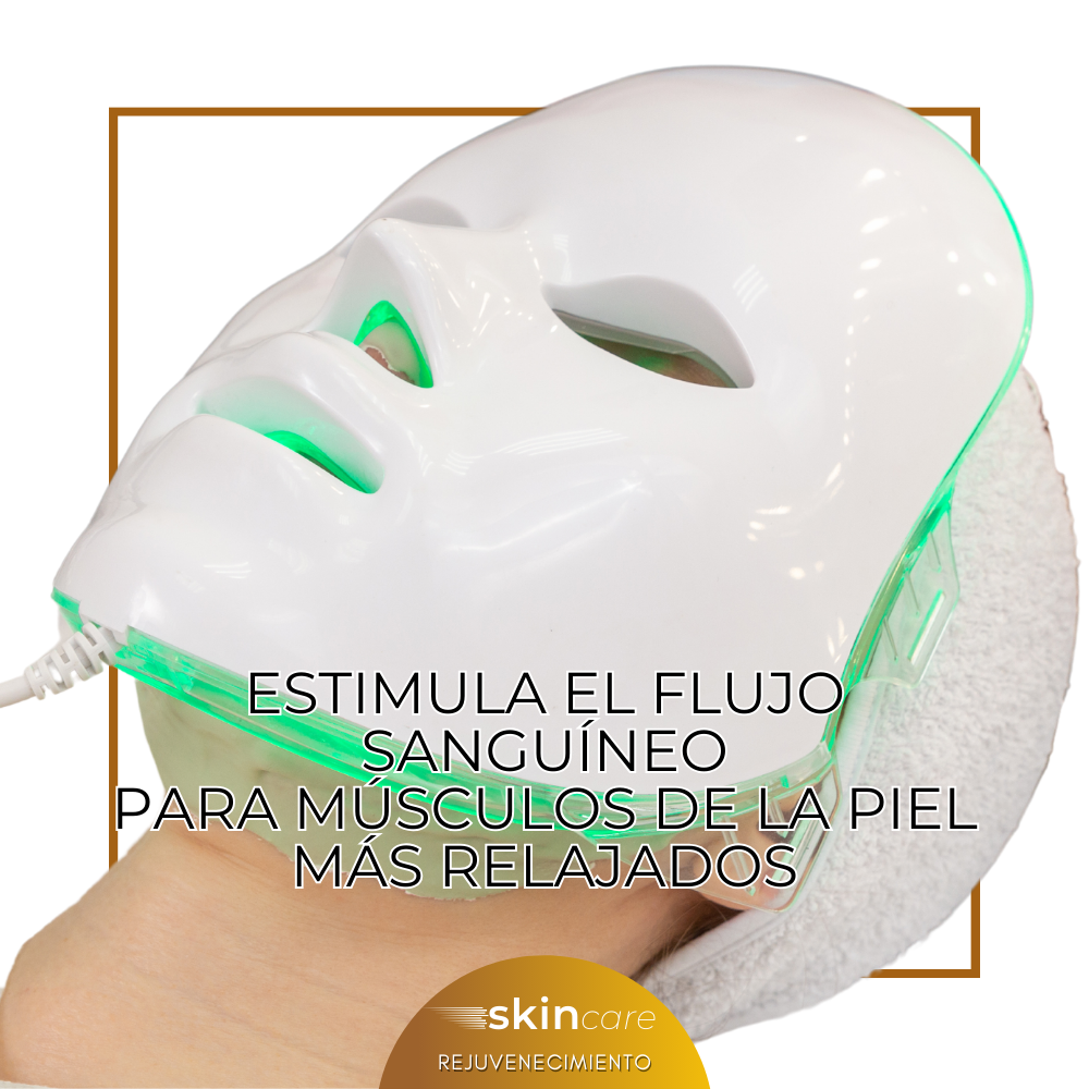 Máscara Facial Rejuvenecimiento Luz Led 7 Colores