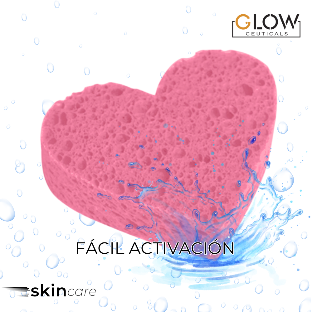 💖 Esponjas Faciales Comprimidas de Celulosa – Forma de Corazón- 24 Unidades 💖