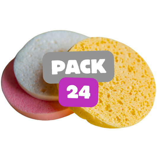 🧽 Esponjas Faciales Comprimidas de Celulosa – 24 Unidades 🧽