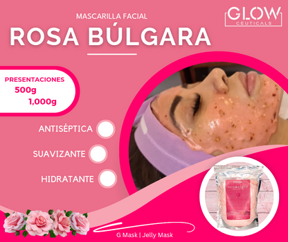 Mascarilla facial de rosa búlgara 