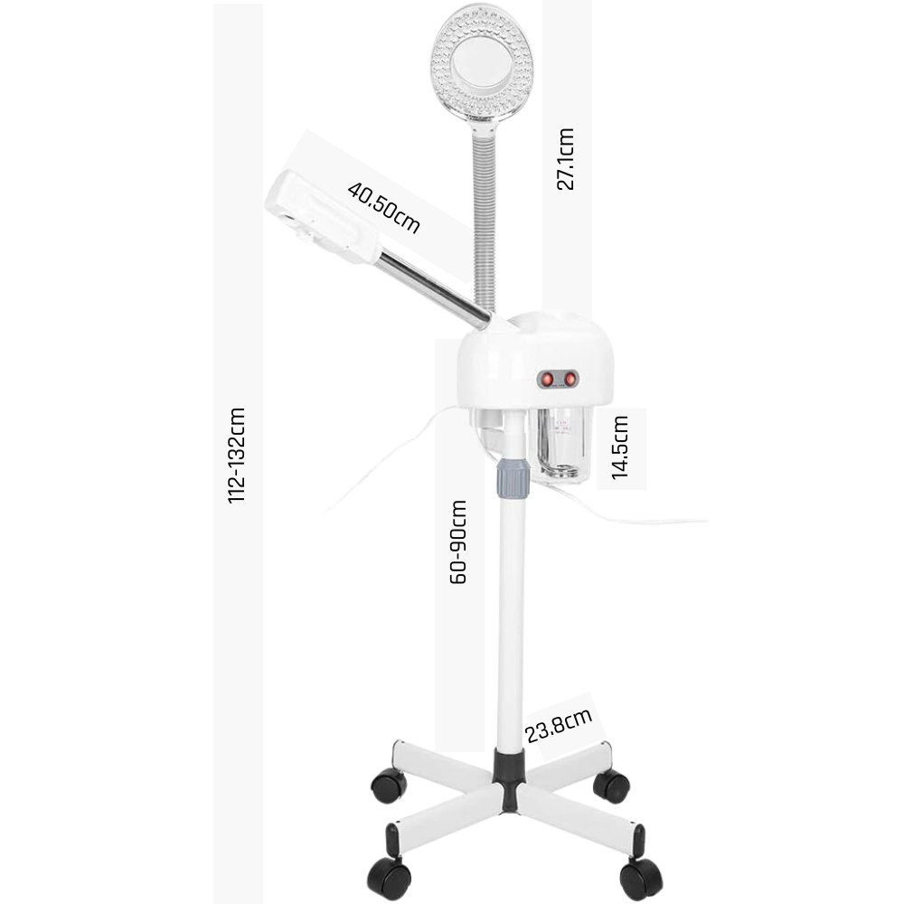 Vaporizador Facial Ozono Lupa Luz Led Spa