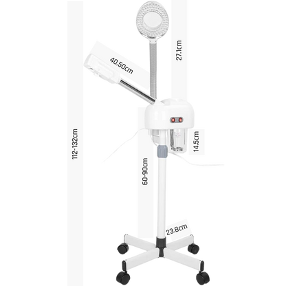 Vaporizador Facial Ozono Lupa Luz Led Spa