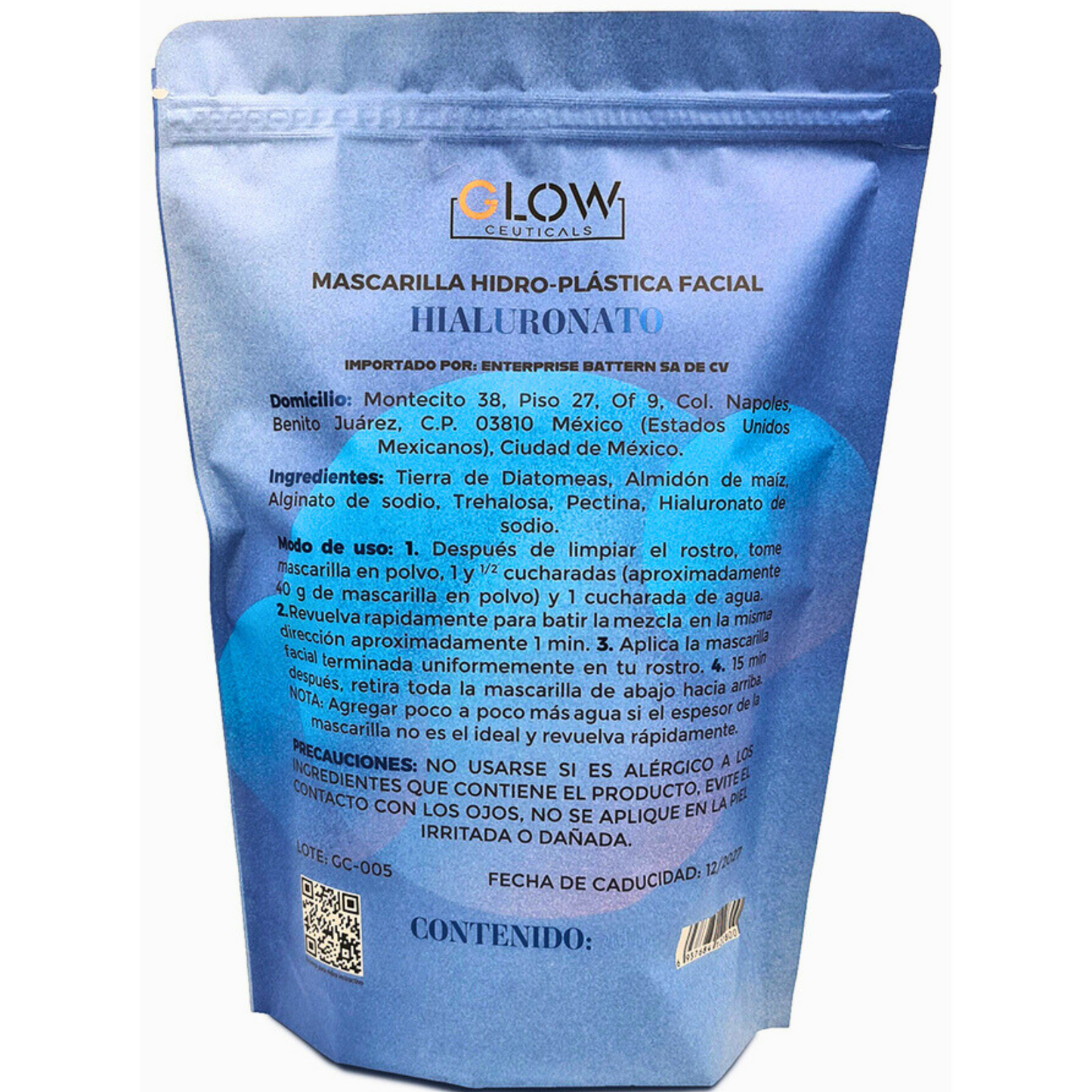 G Mask | Jelly Mask Ácido Hialurónico 500g