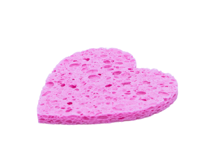 Heart facial sponge