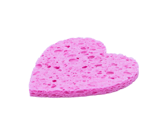 Heart facial sponge