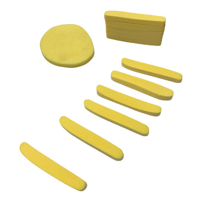 Soft compressed sponges 12 pieces yellow